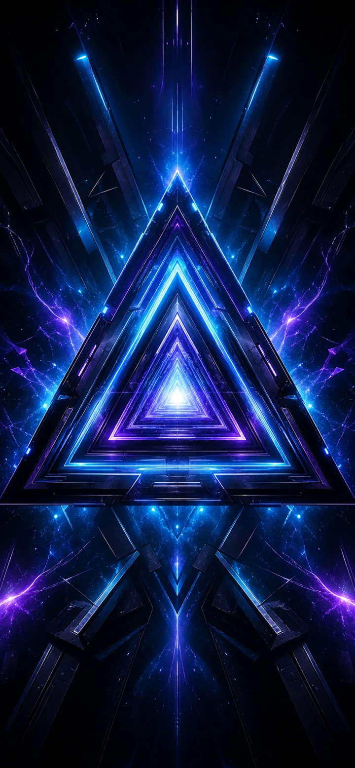 三角力量未来几何手机壁纸