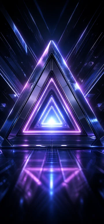三角力量几何手机壁纸