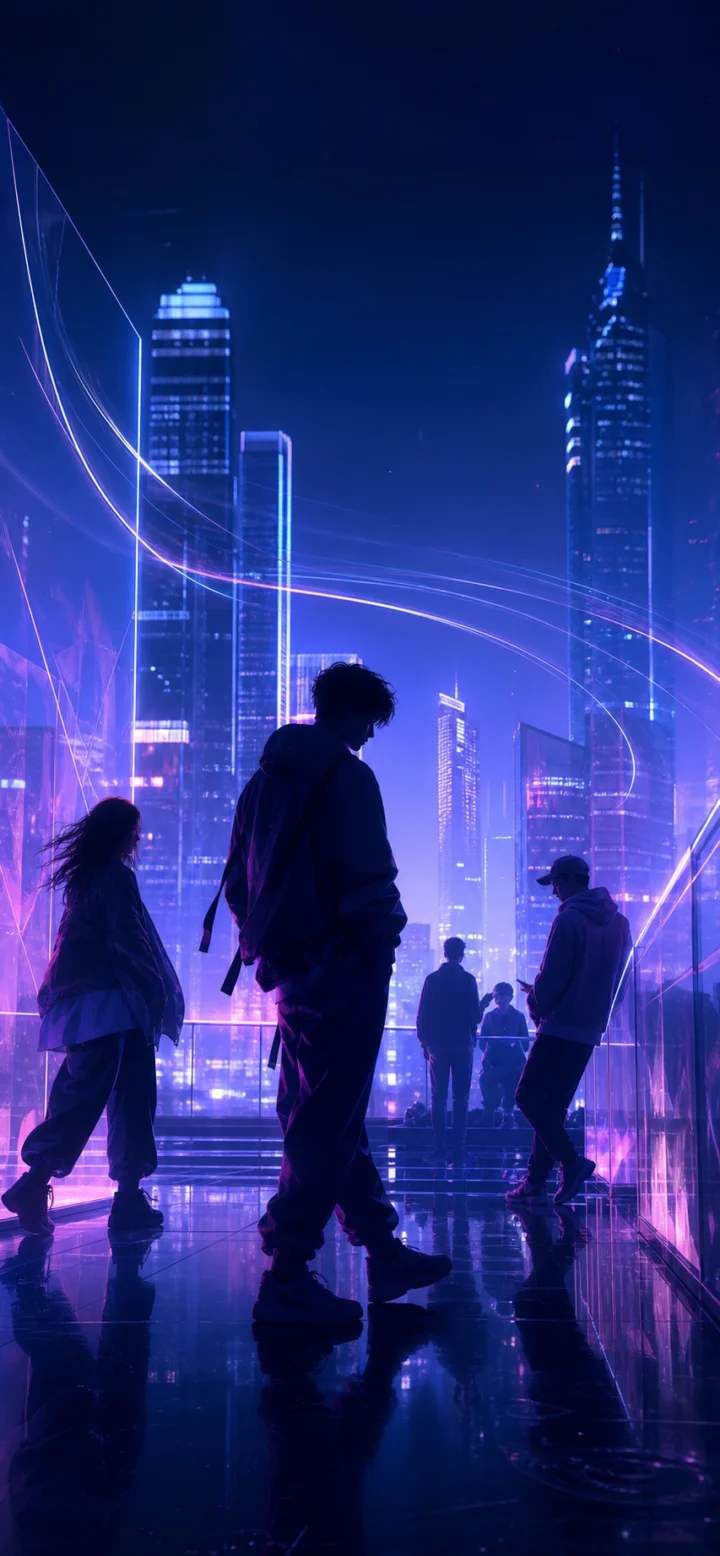 利特族霓虹都市手机壁纸
