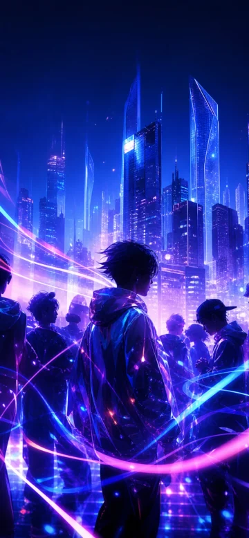 利特族霓虹都市手机壁纸