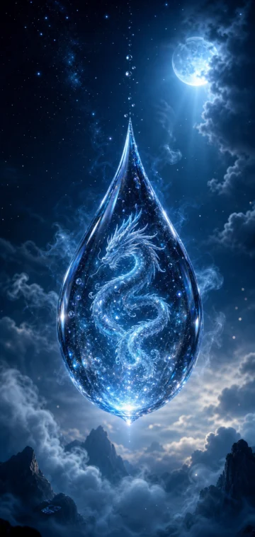 龙之泪神秘星夜手机壁纸