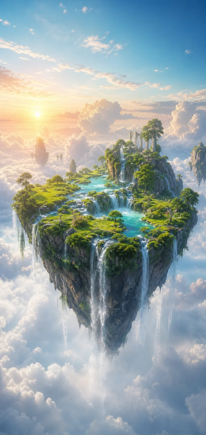 天空岛云海梦境手机壁纸