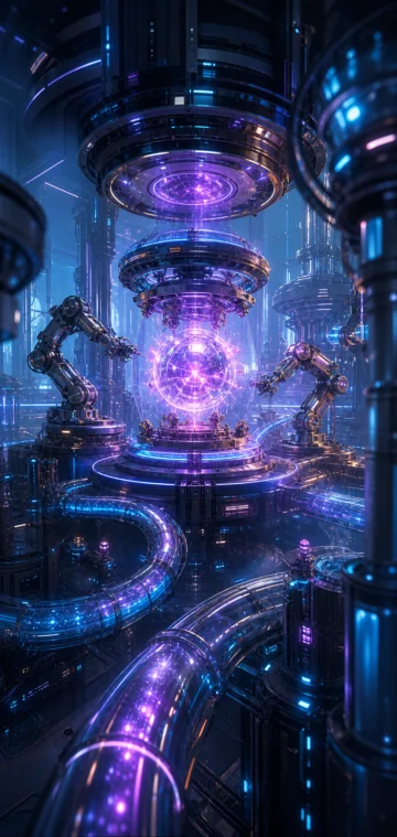 量子工厂未来科幻手机壁纸