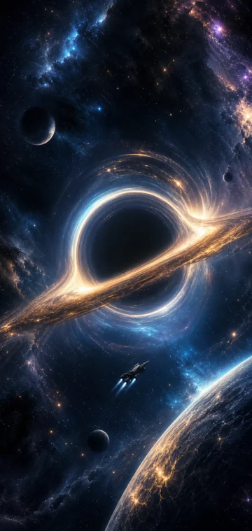 星际穿越黑洞宇宙手机壁纸