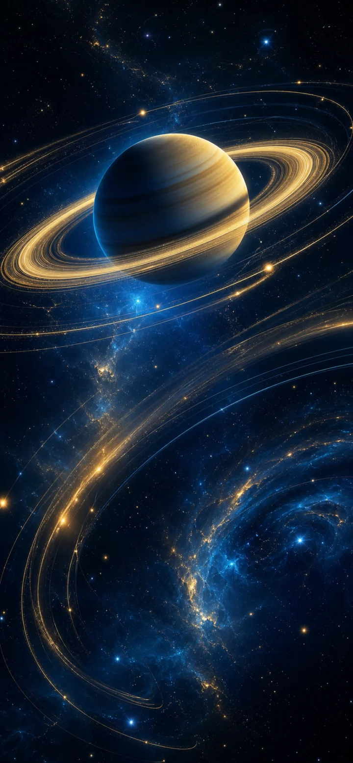 土星轨道星际手机壁纸