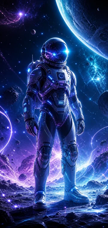未来宇航员星际探索手机壁纸