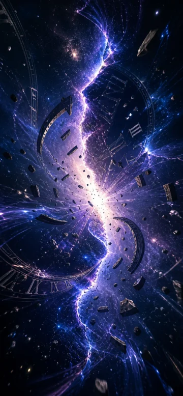 时间裂缝手机壁纸