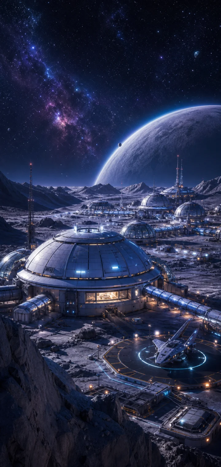 未来太空基地手机壁纸