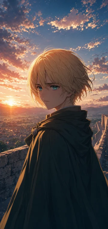 阿尔敏夕阳动漫手机壁纸