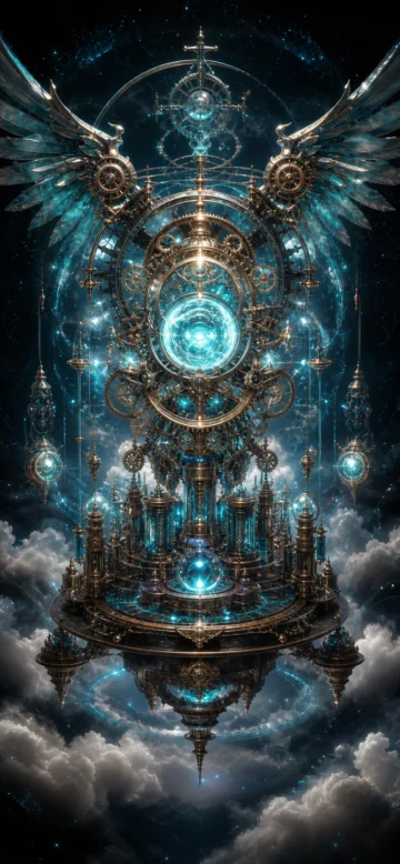 奇幻机械魔法核心手机壁纸
