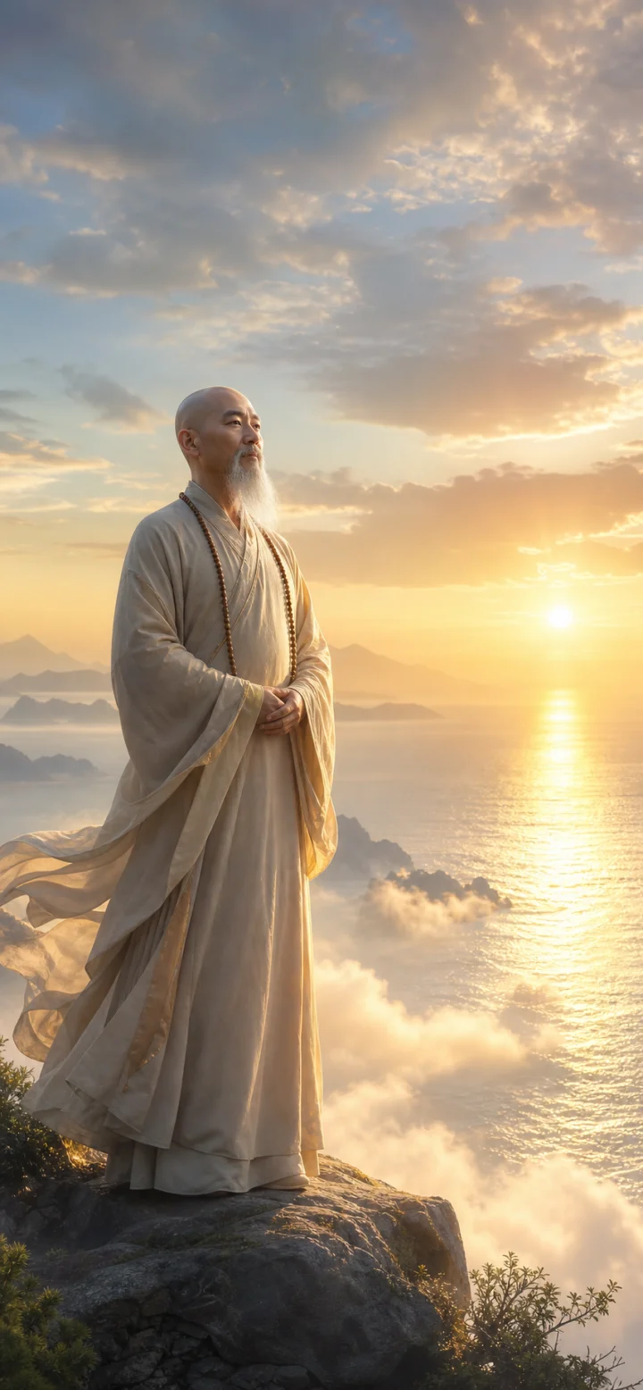 天海大师禅意云海手机壁纸