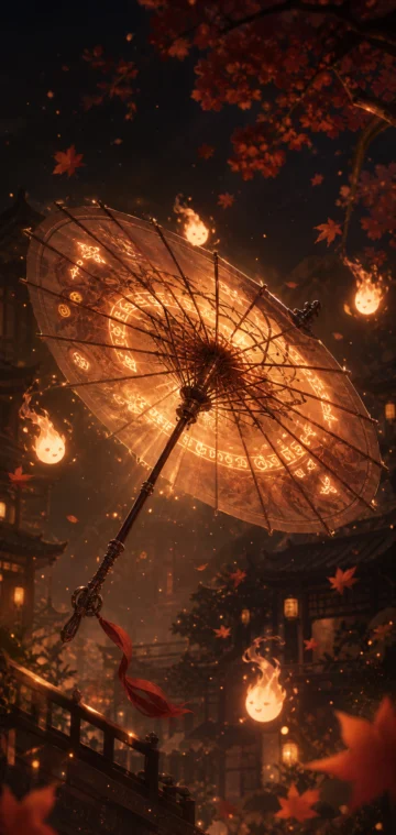 胡桃灵伞梦境手机壁纸