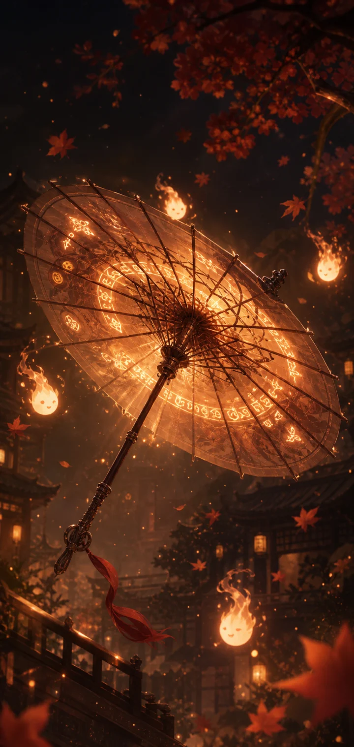 胡桃灵伞梦境手机壁纸
