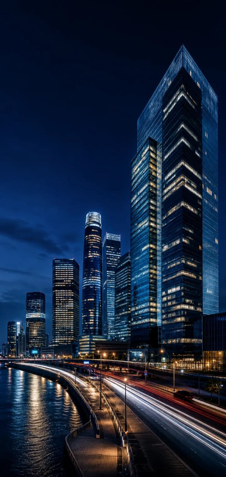 商务夜色都市手机壁纸