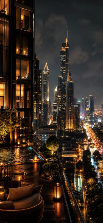 奢华都市夜景手机壁纸