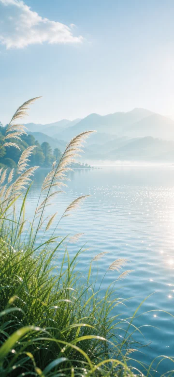 湖畔微风手机壁纸