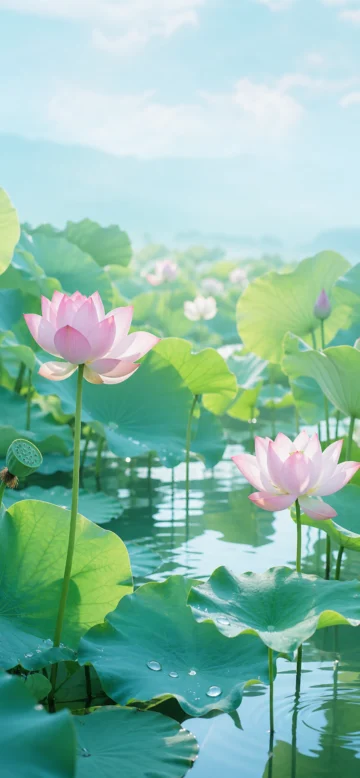 清新荷塘手机壁纸